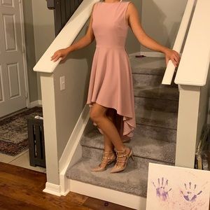 Satin baby’s blush flowy dress